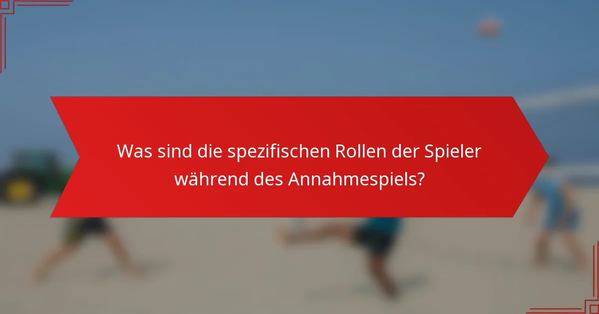 Was sind die spezifischen Rollen der Spieler während des Annahmespiels?